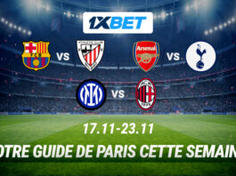 Pariez sur les super matchs de la semaine dans les meilleurs: championnats européens sur 1xBet !