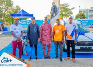 Moov Cash+ : la dernière voiture de la phase 1 remise, la phase 2 accélère vers la CAN et les 10 Millions