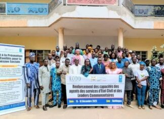 Renforcement des capacités des Agents des services d’état civil et des Leaders Communautaires: Rodd et le Pnud outillent les différents acteurs