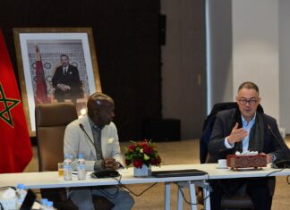 Le président de la Fédération Royale Marocaine de Football, M. Fouzi Lekjaa, reçoit le président du Comité Olympique Sénégalais