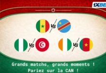 Choisissez vos favoris lors des affrontements les plus passionnants de la 2ᵉ journée de la CAN avec 1xBet !