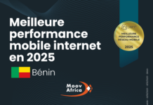 Moov Africa Benin sacré N1de l’internet Mobile pour la 6e année consécutive.