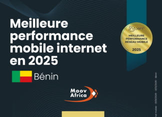 Moov Africa Benin sacré N1de l’internet Mobile pour la 6e année consécutive.