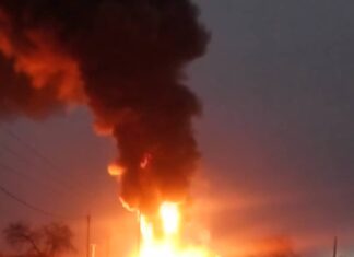 Malanville / Après avoir percuté un camion chargé d’essence: Un bus de la compagnie Baobab en feu !