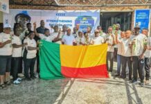 Tournoi commémoratif du Génocide rwandais Le président Ali Yaro aux côtés de Finances VBC à Kigali