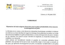 Grâce présidentielle et aménagement de peine Le ministre de la Justice annonce la répression de toute exigence financière