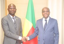 Audience à la Cour constitutionnelle : Le Président Dorothé Sossa reçoit le Directeur général du CAFRAD